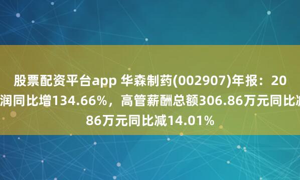股票配资平台app 华森制药(002907)年报：2024年净利润同比增134.66%，高管薪酬总额306.86万元同比减14.01%